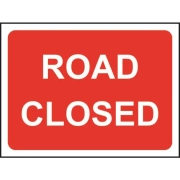 road closed road sign