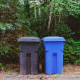 green and blue bins